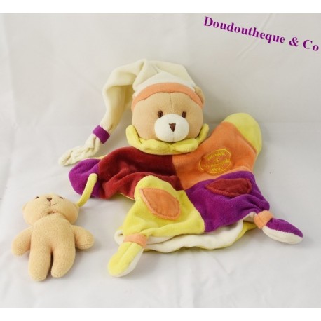 Teddy bear puppet DOUDOU ET COMPAGNIE baby 25 cm - SOS blanket
