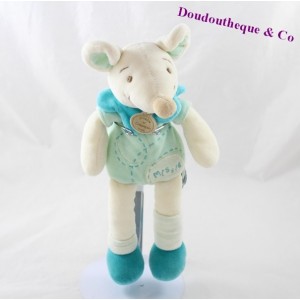 Doudou mouse Doudou and company Missie green 26 cm
