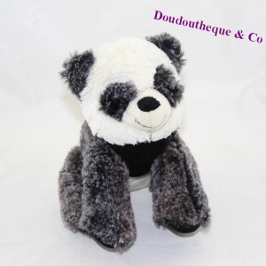 FAMOSA grey white long-haired panda plush toy 20 cm