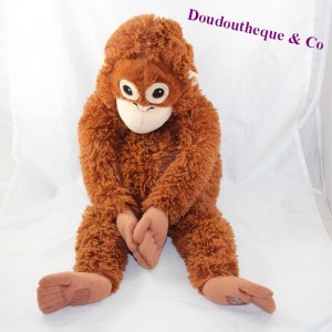 Grande peluche singe orang outang IKEA marron poils longs 62 cm