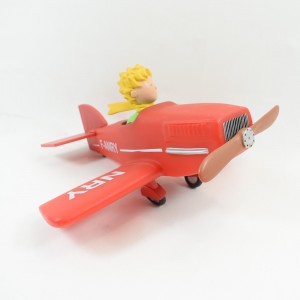The Little Prince piggy bank by SAINT EXUPERY PLASTOY vintage airplane 1994