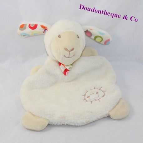 Doudou flat sheep BABY CLUB C-A white 22 cm - SOS soft