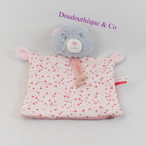 Bear flat blanket pink grey...