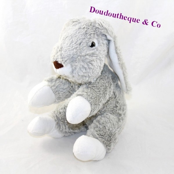 Petite peluche Lapin lapin gris avec pompon blanc de la marque