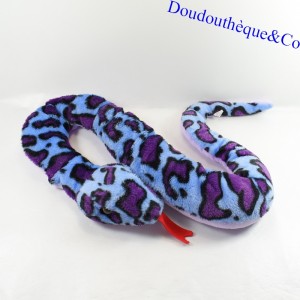 Gran serpiente de peluche XXL gigante azul y negro 110 cm