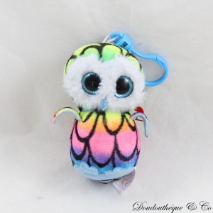 Keychain plush owl TY multicolored big eyes nice 10 cm