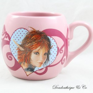 Tasse Prinzessin Selenia FUTUROSCOPE Arthur und Minimoys runde rosa Keramiktasse 13 cm