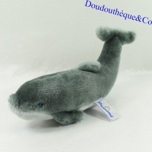 Peluche delfín o tiburón MARINELAND gris pelo corto 22 cm