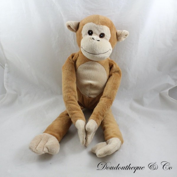 Peluche doudou singe marron scratch longs bras longues jambes 33 cm