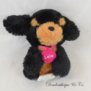ZDT Action Lola Brown Black Collar Pink Dog Plush 13 cm