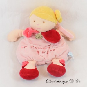 Plüsch Range Pyjama Mädchen BABY NAT' My Little Dolls Blonde Pink Rot 33 cm