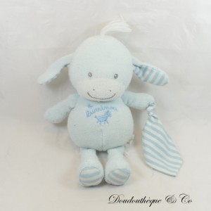 Donkey or Horse plush LUMINOU JEMINI white and blue shiny sheep 27 cm