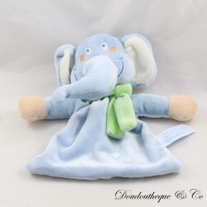 Peluche elefante piatto TIAMO Charly et Cie blu